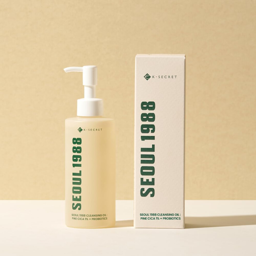 K-Geheim Ksecret Seoul 1988 Cleansing Oil : Pine Cica 1% + Probiotics 200Ml/6.76Fl.oz.