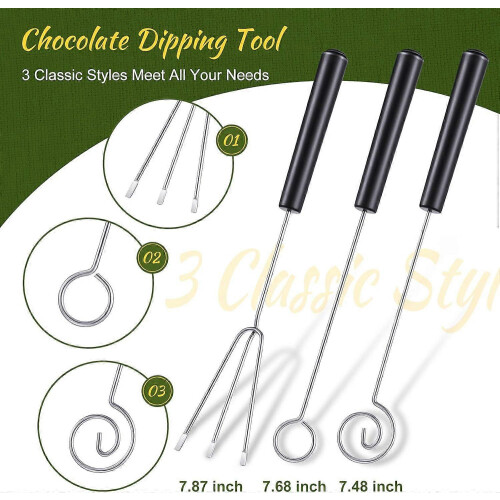 Candy Dipping Tools 3-Piece - Chocolate Forks & Spoons 1