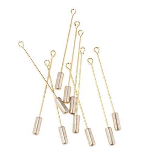 (Oro -5 cm) Spilla per fiore all'occhiello della frizione, spilla da bavero da 10 pezzi da 5 cm 1