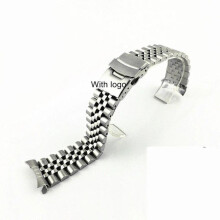 (B-Silber mit Logo 24 mm) Für Seiko Solid Stainless Steel Band Skx007 Skx009 Srpd63k1 Samurai 20 mm
