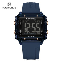 (Sininen -250mm) Naviforce Digitaaliset kellot miehille LCD Urheilu Vedenpitävä Unisex Rannekello Lapsi