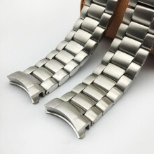 (20mm) Merjust AAA Quality 316L 20mm 22mm Silver klockarmband i rostfritt stål för Omega Seamaster 600