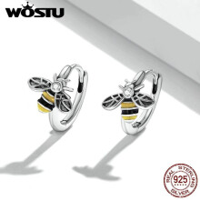 (925 Silber) Wostu 925 Sterling Silber niedliche Mini-Bienen-Ohrstecker für Mädchen-Ohrringe, Schmuck