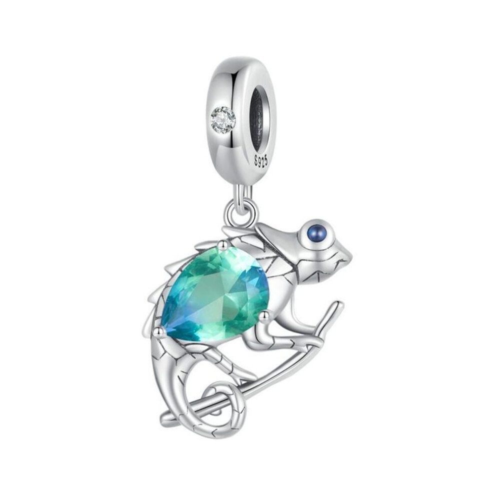 Pendentif caméléon en argent sterling 925 Wostu pour femme, bracelet et collier originaux