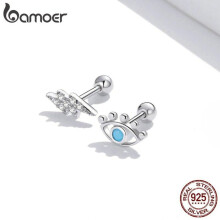 (925 Silber) Bamoer Eye Of Lightning Ohrring 925 Sterling Silber Blue Eye Lucky Ohrstecker Geschenk