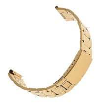 (Gyllene -18 mm) Byte av metallarmband i rostfritt stål för män 12 mm