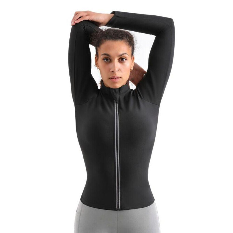 (noir -M&CHINA) T-shirt de sauna à manches longues pour perte de poids, combinaison de sudation chaude,