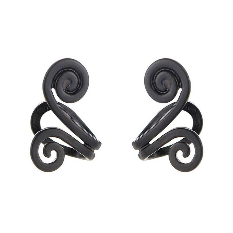 (Noir) Boucles d'oreilles non pénétrantes, boucles d'oreilles simples, clip, boucles d'oreilles amincissantes