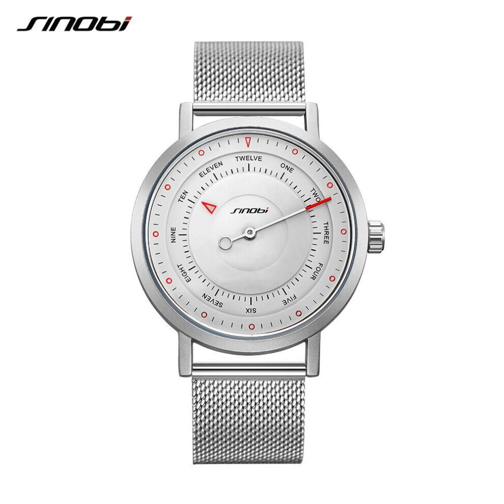 (Argent) Sinobi Hot Fashion Hommes Creative Sports Montres Homme Montre Casual Militaire Lumineux