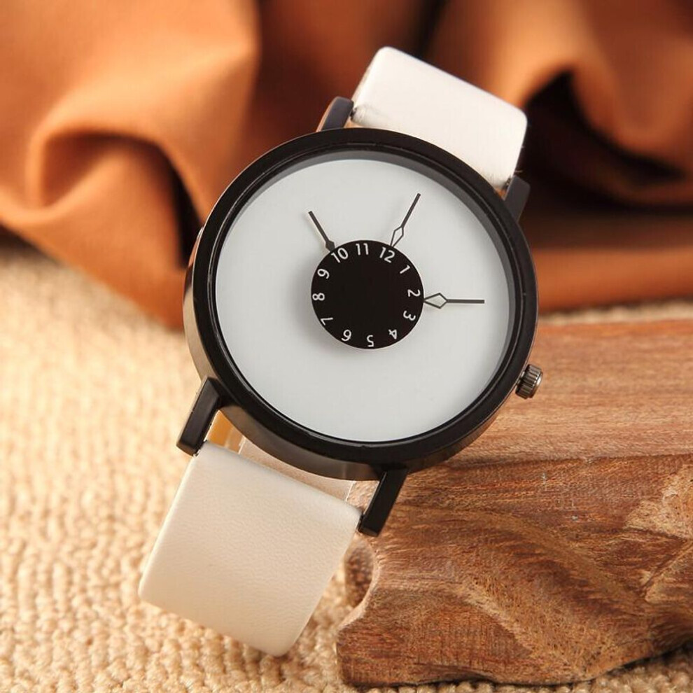 (Blanc) Nouvelles montres à quartz créatives pour filles, montres-bracelets pour femmes, cadeaux pour