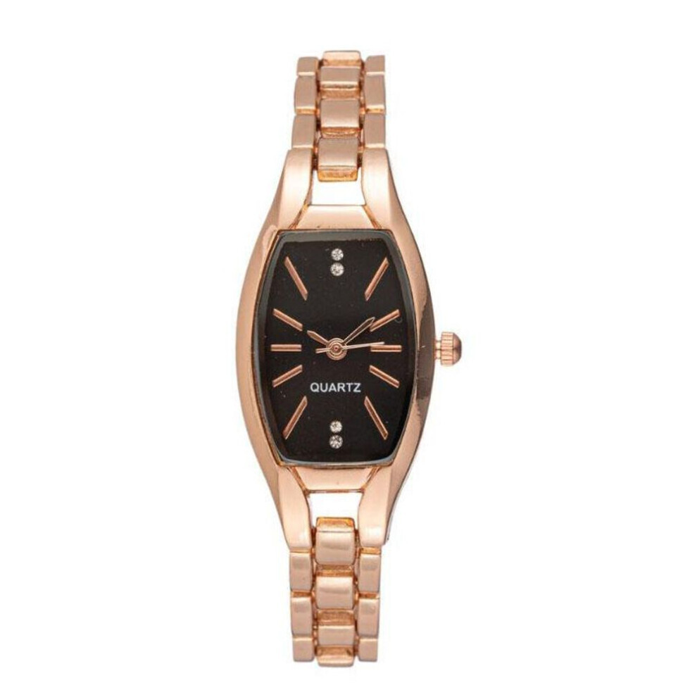 (Doré, Noir) Montres-bracelets à quartz élégantes pour femmes, montres pour femmes à la mode, cadeaux,