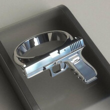 (8) Nowa gotycka spersonalizowana biżuteria vintage z pierścieniem na broń Punk Desert Eagle dla kobiet