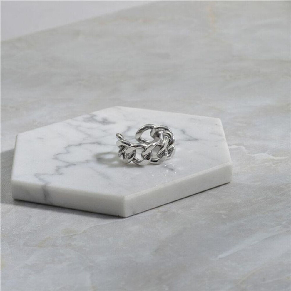 (Argent -S-R941-Argent) Anenjery Bijoux de mode pour femmes Charmant chaîne irrégulière géométrique