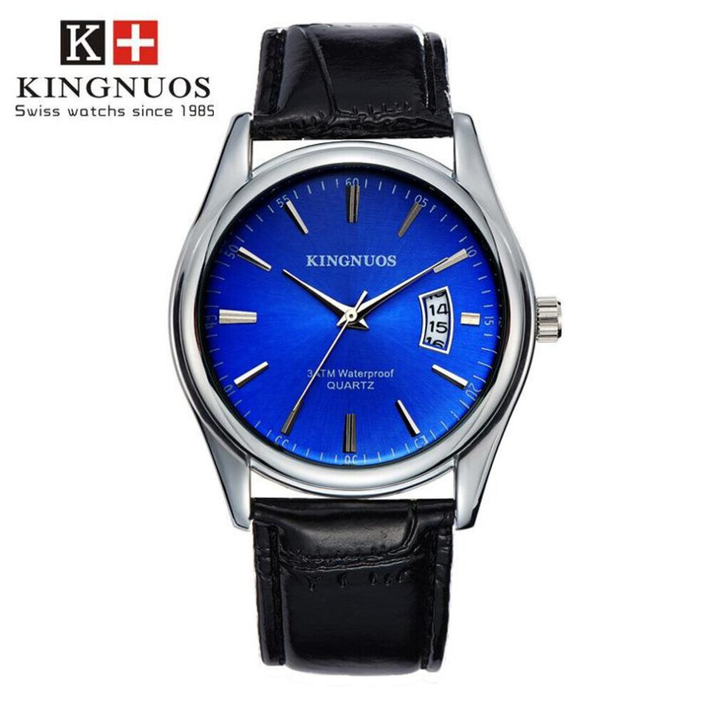 (noir, bleu) Montre-bracelet à quartz décontractée pour homme 2024 Montre de luxe pour homme de marque