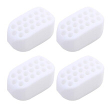 (Λευκό) 4 τμχ Silicone Jaw Trainer φορητό για άνδρες Γυναικεία Μυϊκή διαμόρφωση
