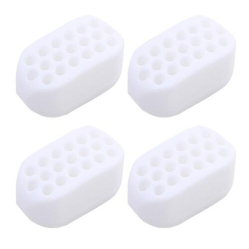 (Λευκό) 4 τμχ Silicone Jaw Trainer φορητό για άνδρες Γυναικεία Μυϊκή διαμόρφωση