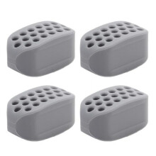 (Γκρι) 4 τμχ Silicone Jaw Trainer φορητό για άνδρες Γυναικεία Μυϊκή διαμόρφωση