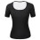 (Μαύρο, Ασημί -2XL/3XL) Πουκάμισο σάουνας για γυναίκες με κοντό 1