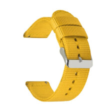 (Gul -20 mm) Klockarmband i nylon canvas för män Quick Release Armband 18-24 mm