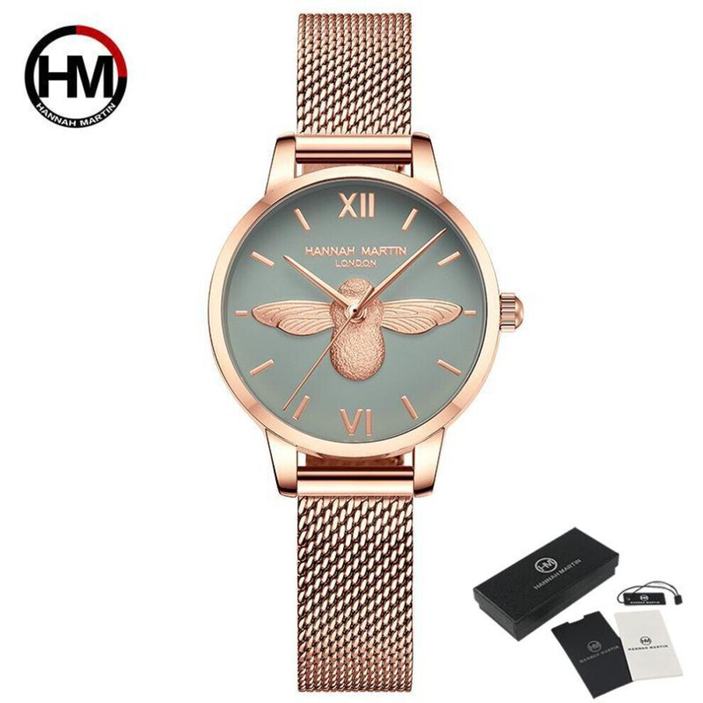 (Vert) Montres Hannah Martin pour femmes, montres à quartz, ensemble de montres-bracelets tendance pour