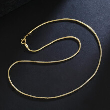 (Kulta -60 cm) S925 Sterling hopea 16/18/20/22/24/26/28/30 tuumaa 2mm 18K kultainen käärmekaulakoru