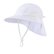(Blanc-48(6-12M))Connectyle enfant en bas âge infantile garçons filles nouveau solide été chapeau de
