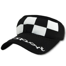 (Noir) 1PC casquette femme visière réglable Protection Uv damier casquette vide sport d'été chapeaux