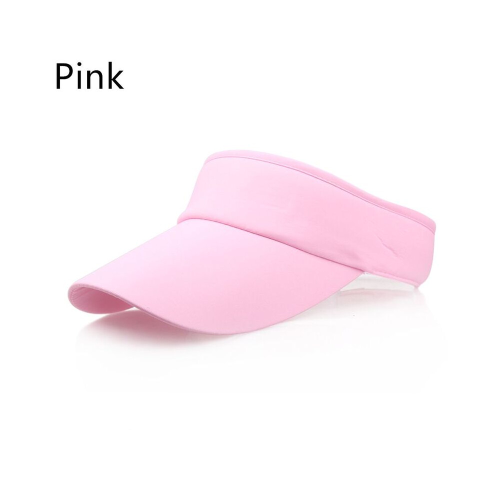 (Rose) été vide haut pare-soleil chapeau pliable Sport course chapeau réglable Sport Tennis Golf bandeau