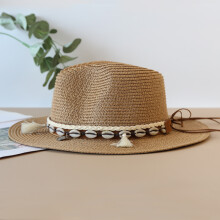 (Kaki2) chapeau de paille Panama à large bord pour femmes et hommes Fedora été plage Protection UV chapeau