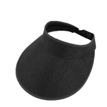 (Noir réglable) pare-soleil pour femmes Faux lin chapeaux de mode pour femmes visière de sport femmes