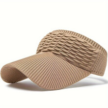 (Khaki-1pc-Taille unique) 1pc Chapeau de soleil respirant d'été, Bonnet tricoté élastique décontracté,