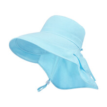 (Bleu-taille unique) chapeau de soleil pour femmes avec rabat de cou, chapeaux de pêche de randonnée