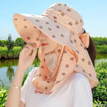 (A-M(56-60CM))Rimiut Farm Working Outdoor Sunprotection Face Mask Sunhats pour femmes mode fleur imprimé