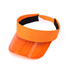 (Orange-adulte) Parent-enfant pare-soleil chapeaux maman fils fille en plastique PVC visière casquettes