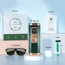 (Vert foncé) Machine Laser d'épilation 999999 flashs 5 vitesses IPL jambes du visage bras corps Bikinis