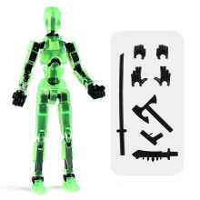 (Transparentes Grün) 3D-gedruckte, mehrgelenkige, bewegliche Shapeshift-Roboter-Actionfigur mit voller