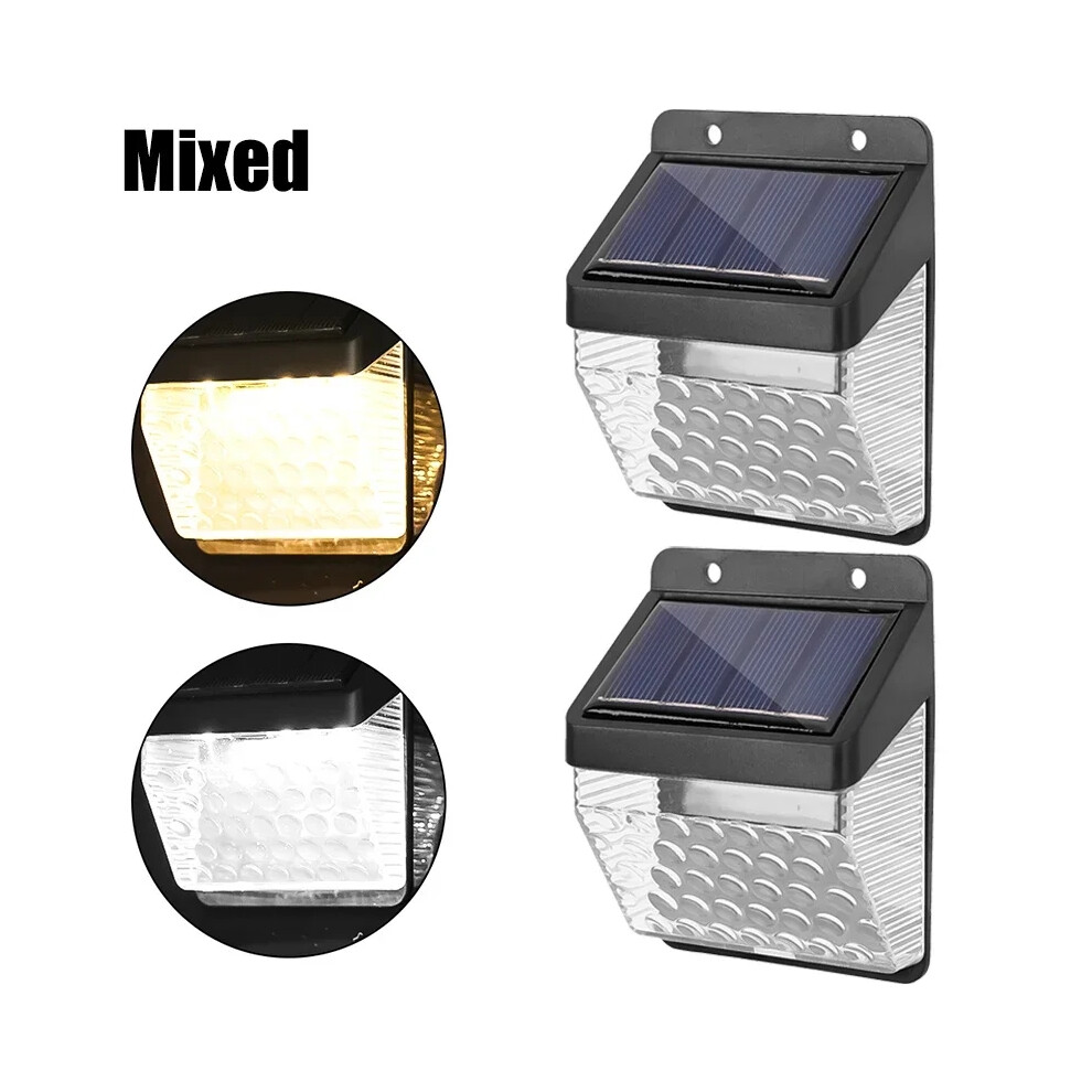 (2 pièces - Mixte) Lampe solaire 270 LED Applique murale étanche pour jardin extérieur