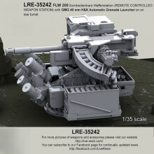 (1301) Unbemalter Modellbausatz aus Kunstharz im Maßstab 1:35, Militärthema, niedriger 40-mm-GMG-Turm,