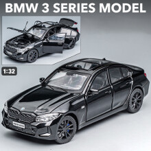 (Schwarz) 1:32 BMW 320i THE 3 G20 2023 Legierung Modellauto Spielzeug Diecasts Casting Sound und Licht