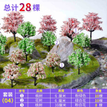 (set04 28 Stück) 20-100 Stück Modellbäume Kit Zug Künstlicher Miniaturbaum Landschaft Eisenbahndekoration