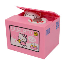 (Sparschwein-12 cm) Hello Kitty Sparschwein Sanrio Actionfigur Anime Cartoon KT Katze stiehlt Münzen