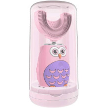 (Pink) Automatic U Shaped with Intelligent Voice Kids Electric Toothbrush