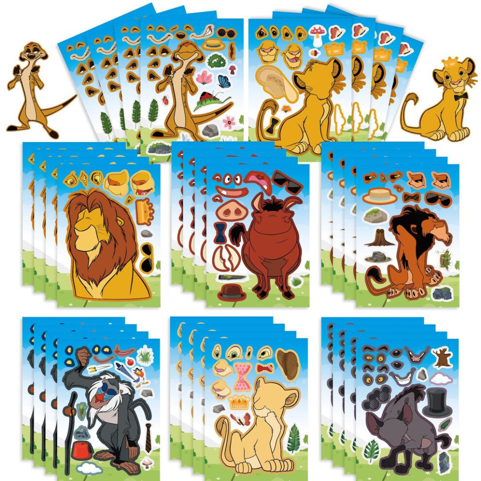 Cute Engaging And Lion King Interactive Puzzle For Kids With Diy Sticker Play Face