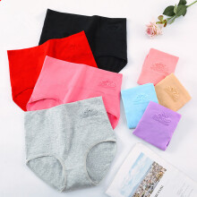 (Gray, XXL) Cotton Luxurious High Waist Womens Underwear In Plus Size With Design Comfort Breathable