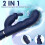 10 Speed Dual Motor Rabbit Vibrator G Spot Silicone Dildo 2