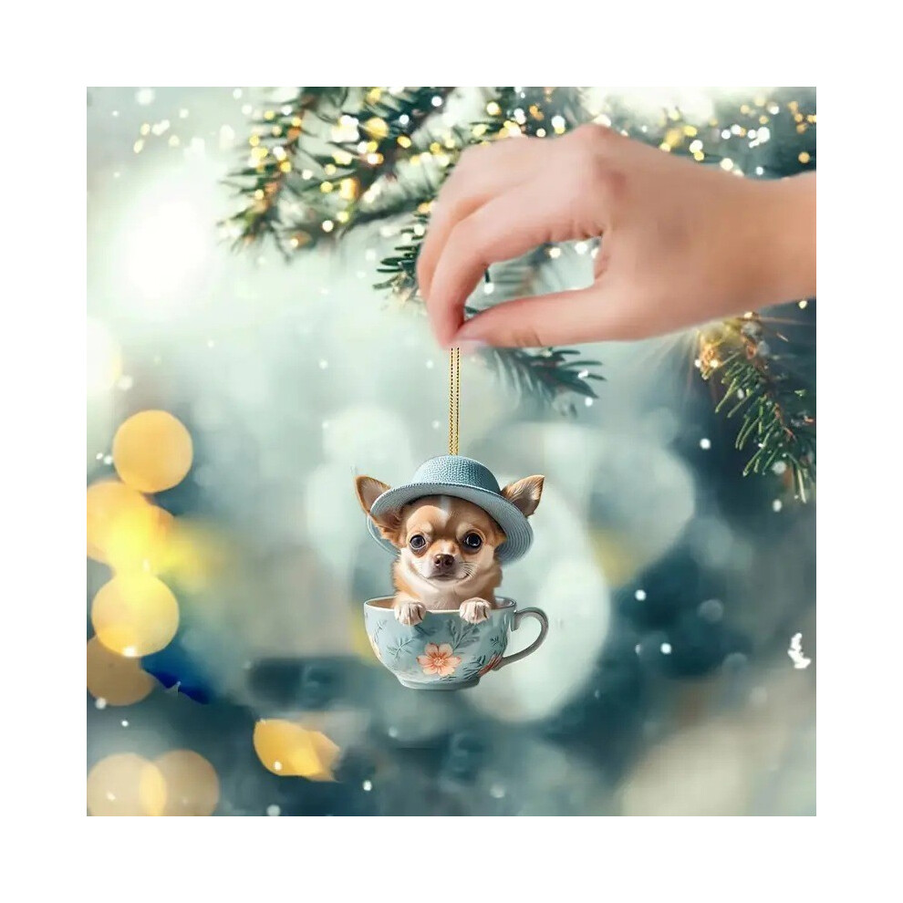 Acrylic Unique Cat Mug Car Ornament Playful Design For Decor Vehicle Stylish-image-OPC-PGVD6NZ-NEW