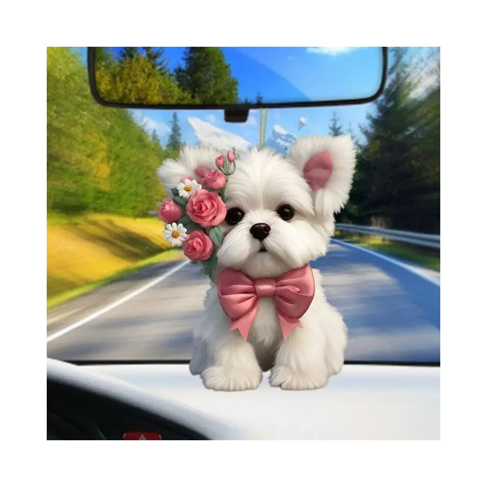 (3) Adorable 2d Acrylic Pendant Charming Design Perfect For Vehicle Decor And Ornament Christmas-image-OPC-PGVD7RP-NEW