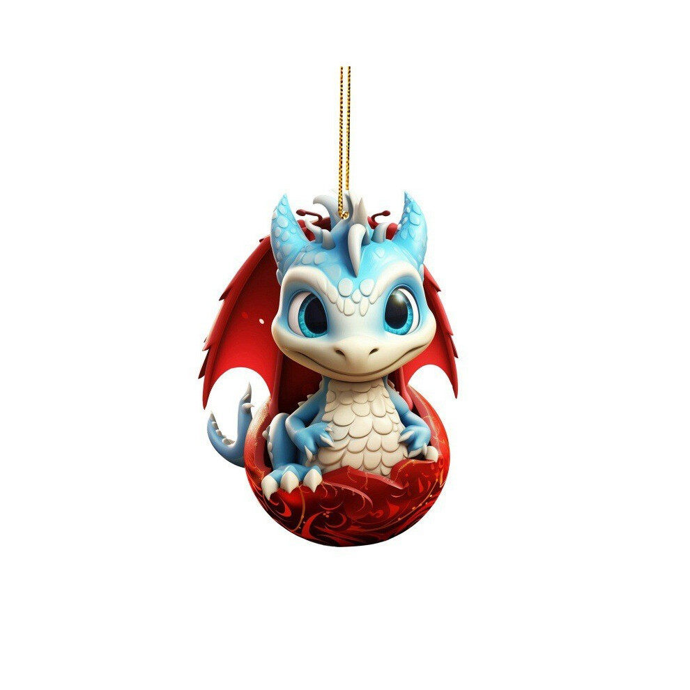 (7) 2d Whimsical Acrylic Dinosaur Egg Hangings For Festive Decor Christmas-image-OPC-PGVD87G-NEW