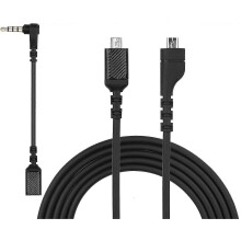 Câble audio de remplacement 2 en 1 compatible avec les Steelseries Arctis 3, Arctis 5, Arctis 7, Arctis Pro