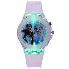 (Elsa Anna Pink) Kids Frozen Princess Elsa Silicone Night Luminous Watch Bracelet